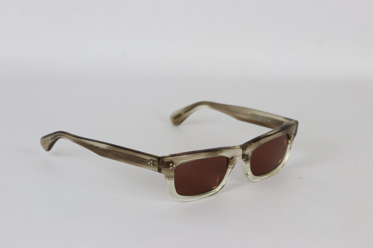 OLIVER PEOPLES RECTANGLE FRAME ACETATE SUNGLASSES