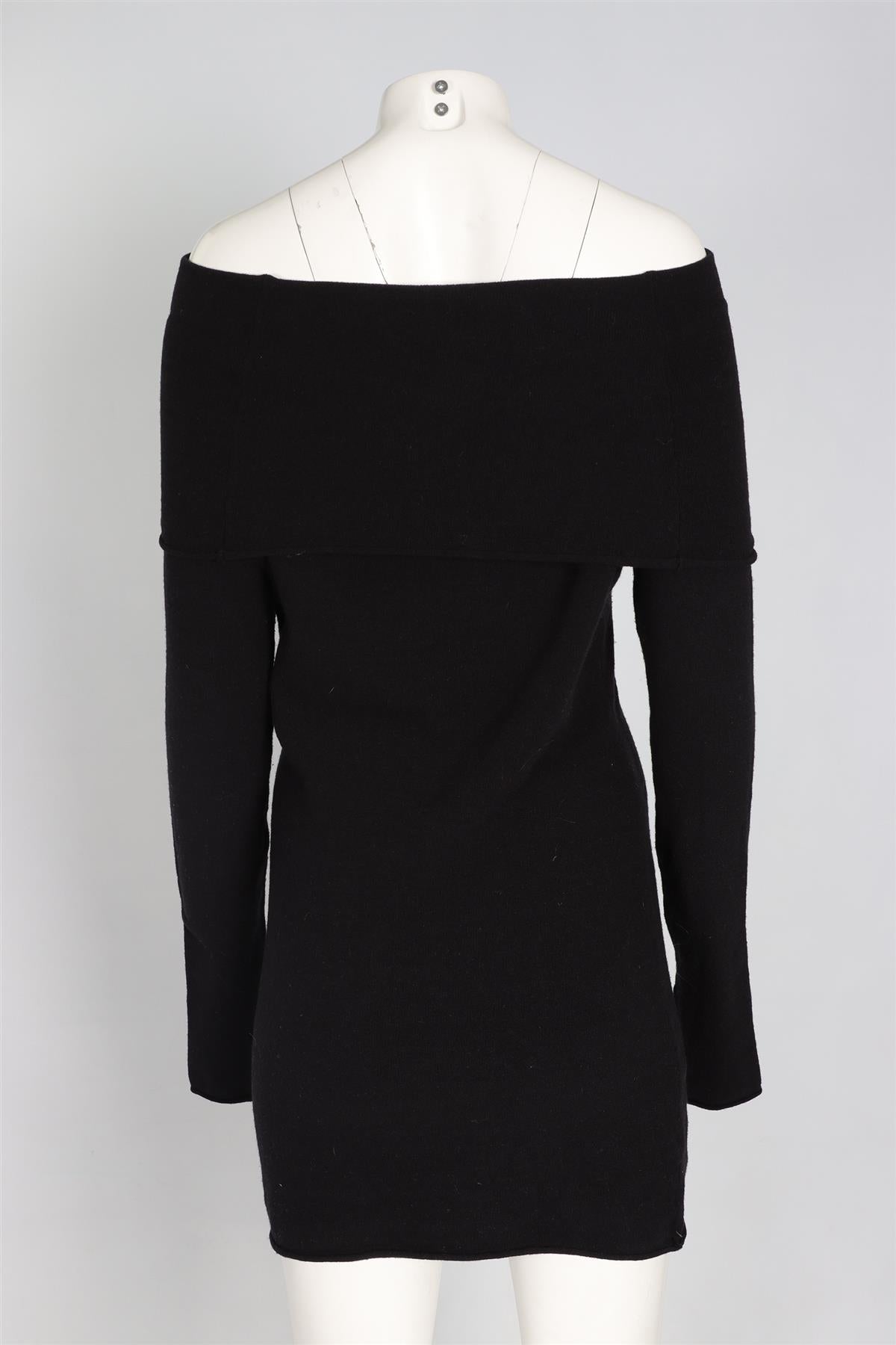 THE ATTICO BLACK WOOL TOP IT 44 UK 12