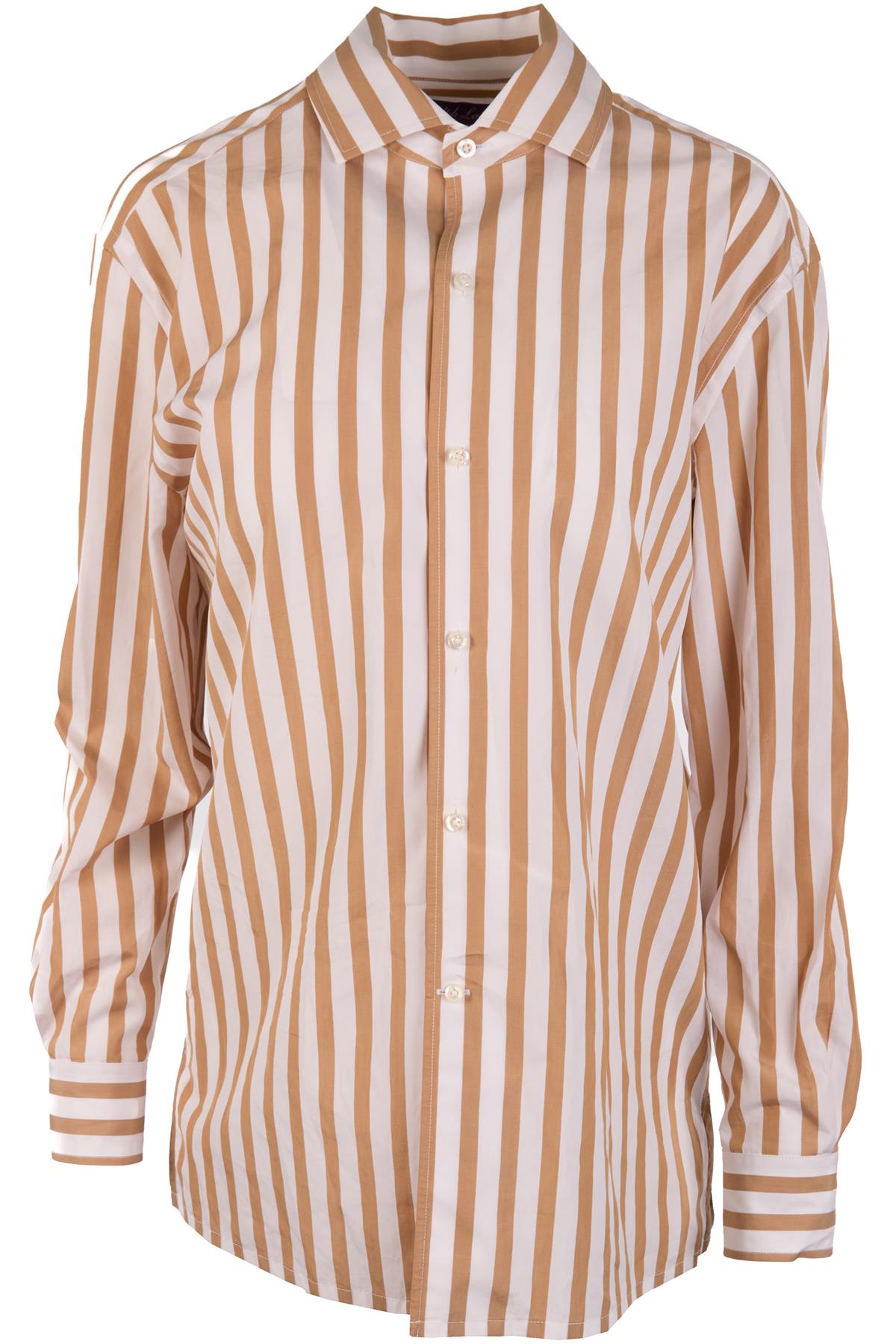 RALPH LAUREN COLLECTION BEIGE COTTON SHIRT US 6 UK 10