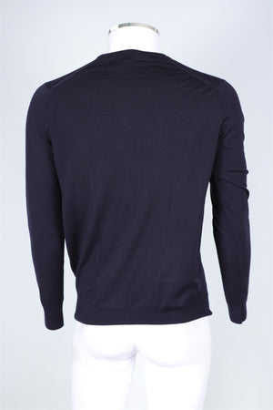 LORO PIANA NAVY MEN'S WOOL SWEATER IT 50 UK/US 40