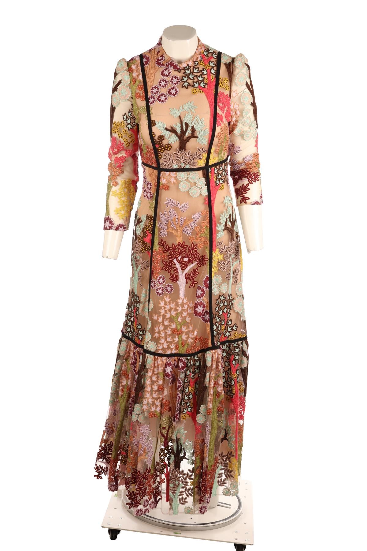 GIAMBATTISTA VALLI MULTI TULLE MAXI DRESS IT 44 UK 12