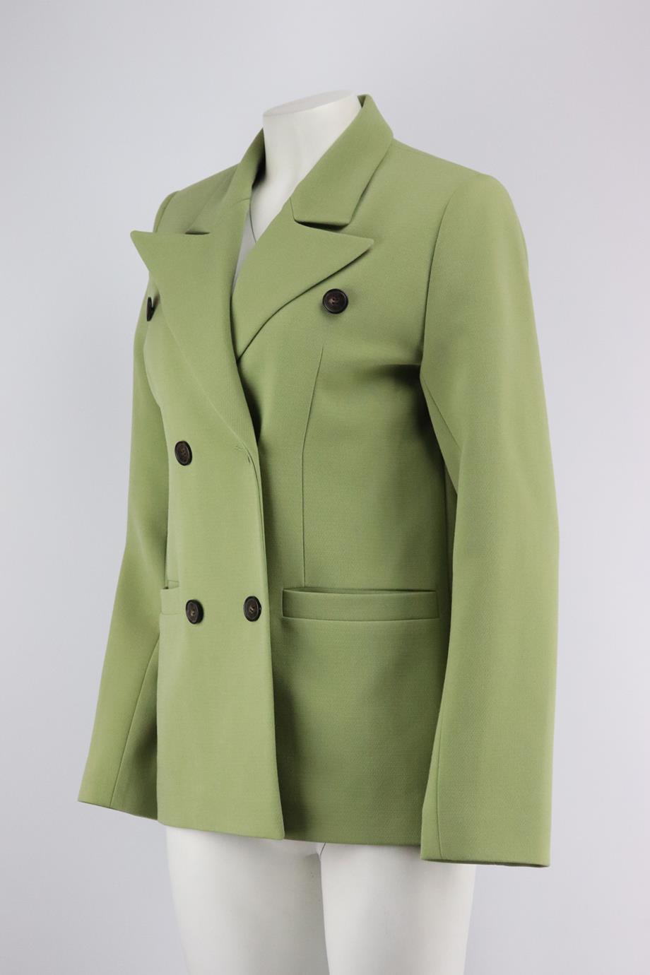 LESYANEBO DOUBLE BREASTED WOVEN BLAZER SMALL