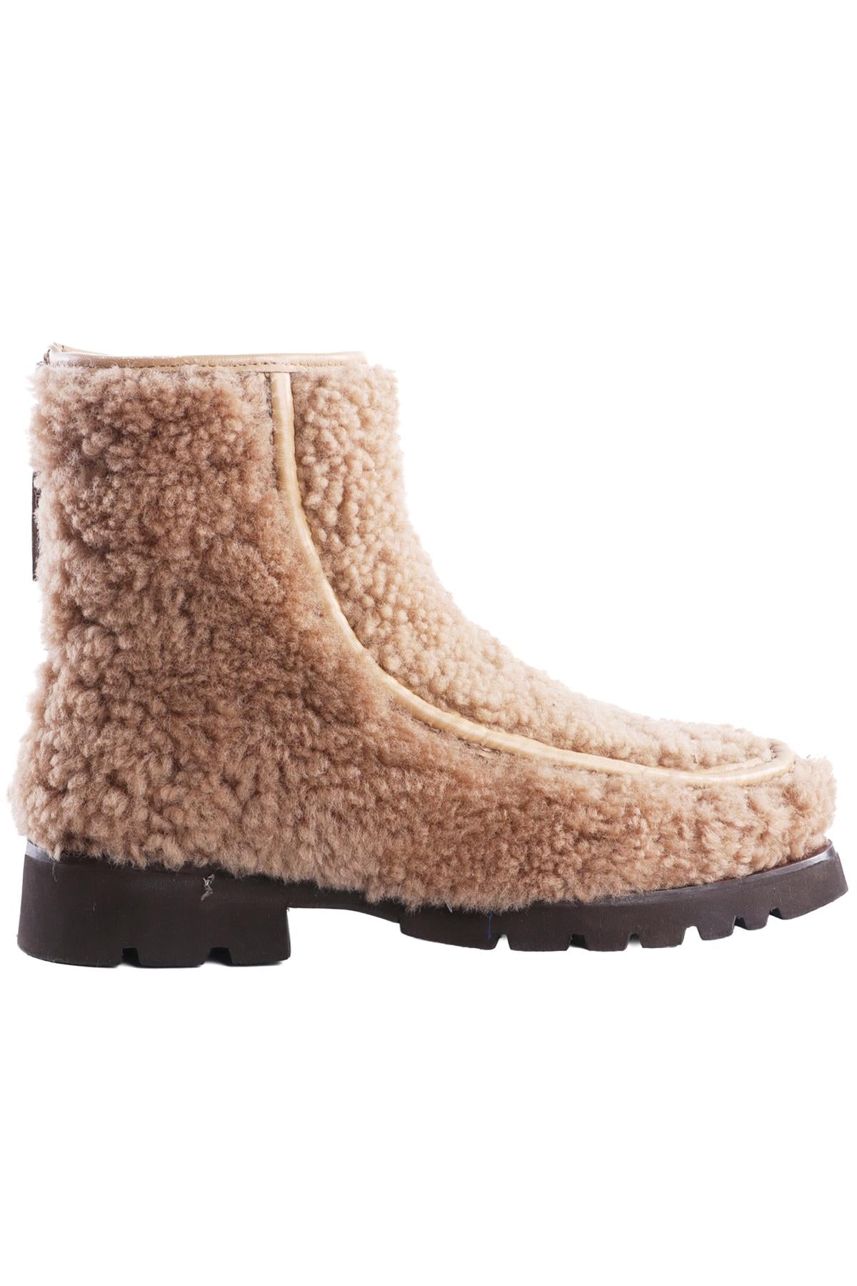 HEREU BROWN SHEARLING BOOTS EU 38 UK 5 US 8