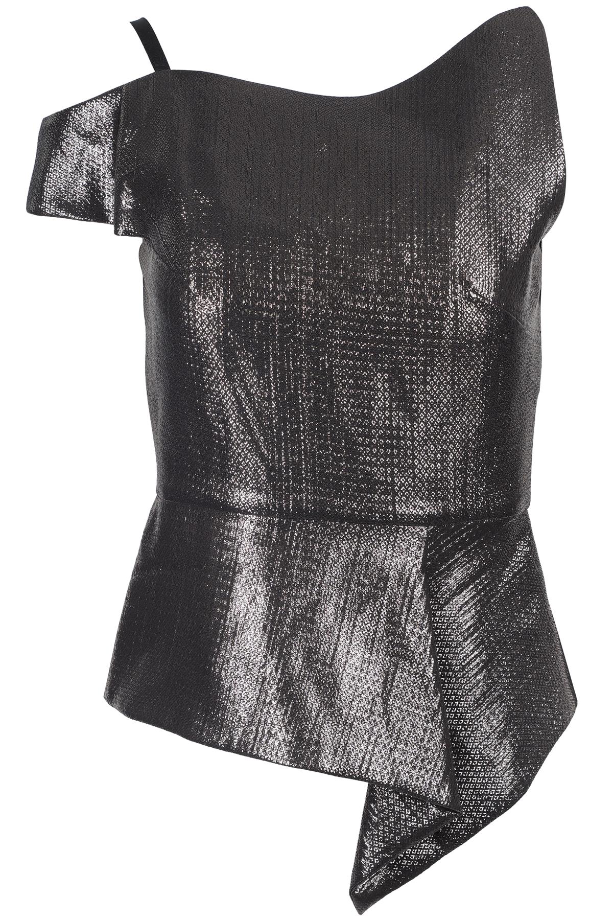 ROLAND MOURET GREY SILK TOP UK 10
