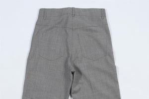 LOEWE GREY WOOL STRAIGHT LEG TROUSERS FR 34 UK 6