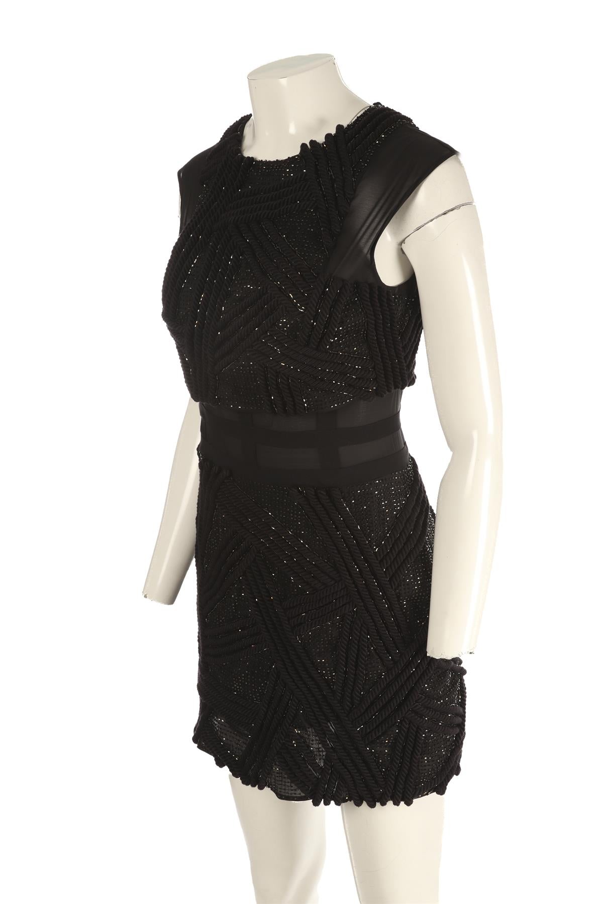 3.1 PHILLIP LIM BLACK SILK MINI DRESS US 2 UK 6
