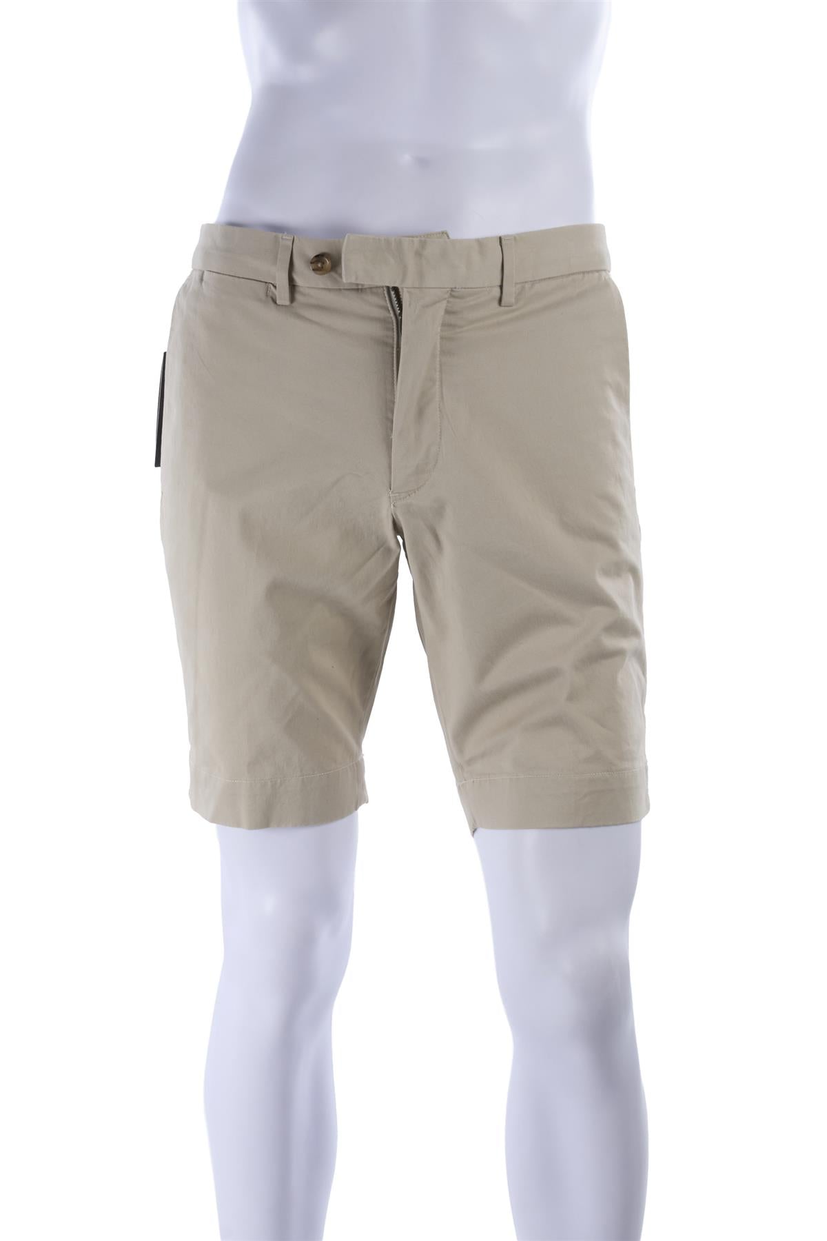 BEIGE MEN'S COTTON SHORTS