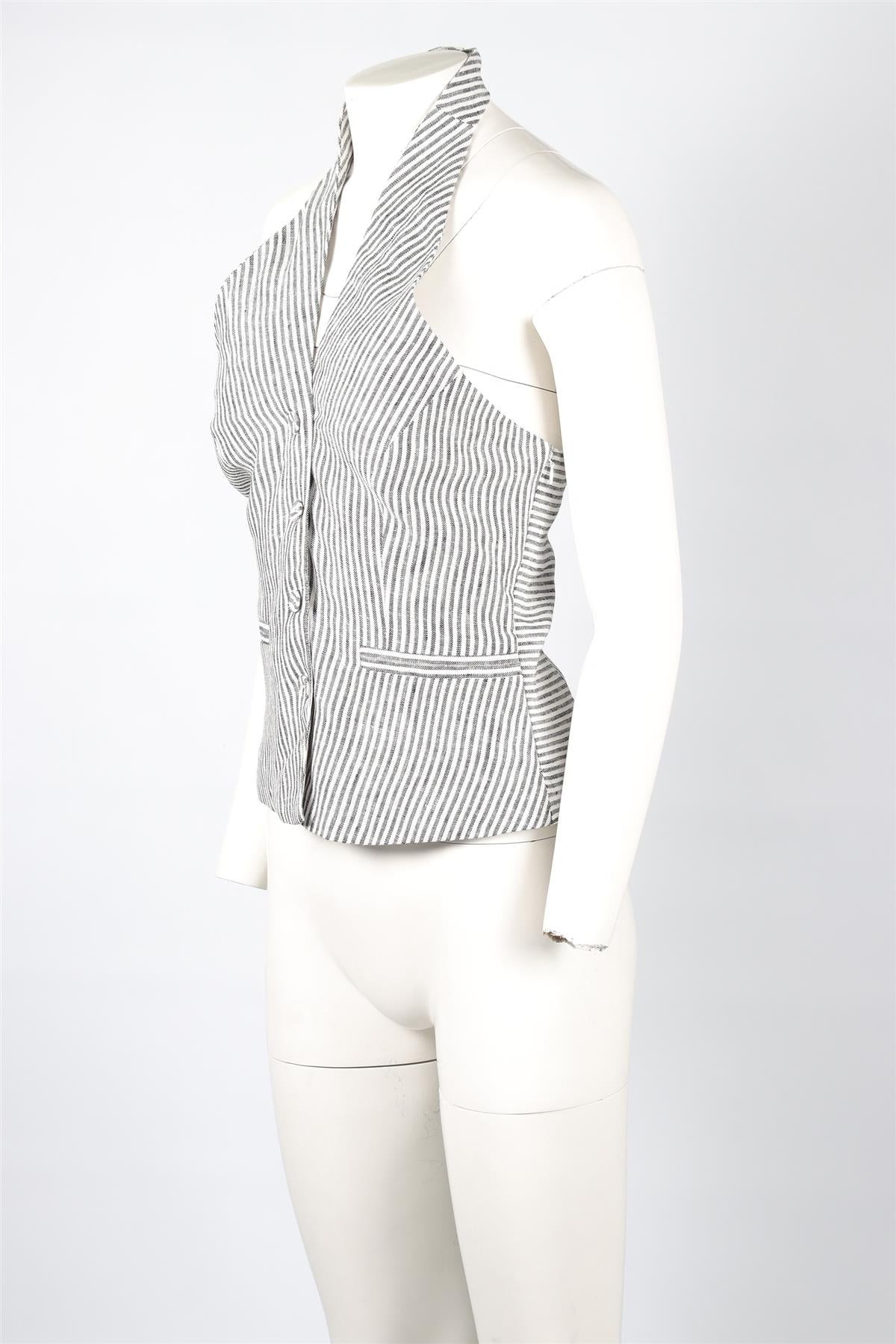 REFORMATION GREY LINEN TOP US 4 UK 8