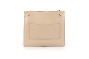 MÉTIER CREAM STOWAWAY PATENT LEATHER SHOULDER BAG