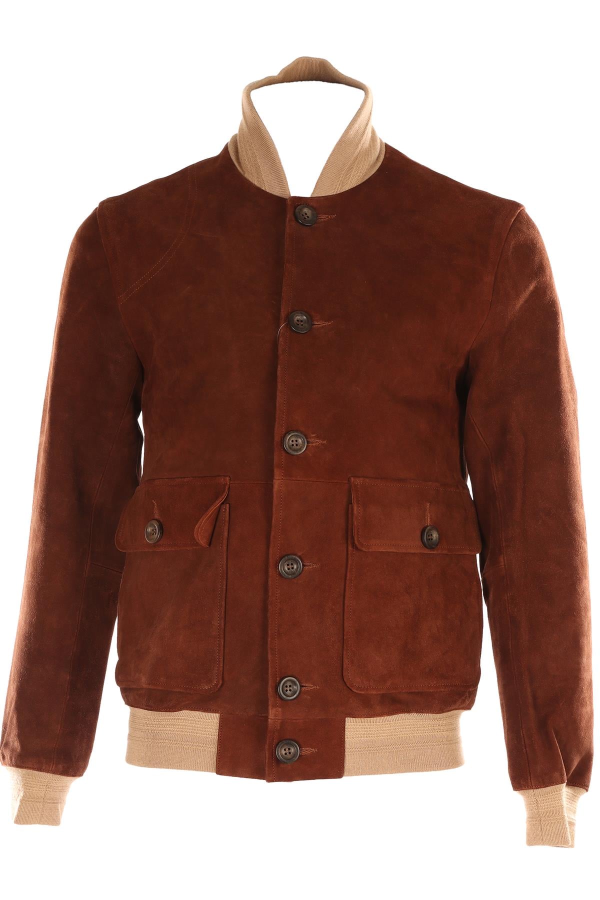 OLIVER SPENCER BROWN MEN'S SUEDE JACKET UK/US CHEST 36