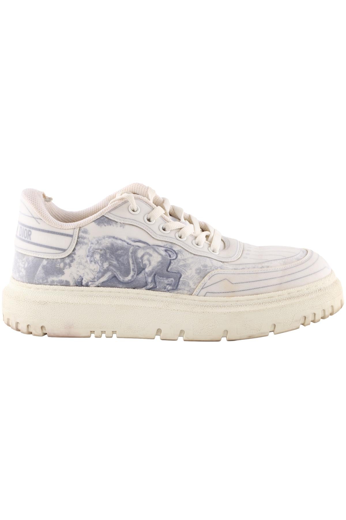 CHRISTIAN DIOR ECRU ADDICT FABRIC SNEAKERS EU 39 UK 6 US 9