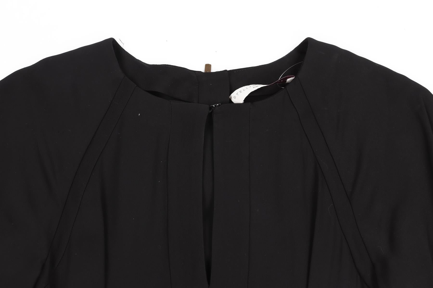 STELLA MCCARTNEY BLACK CREPE MINI DRESS IT 38 UK 6