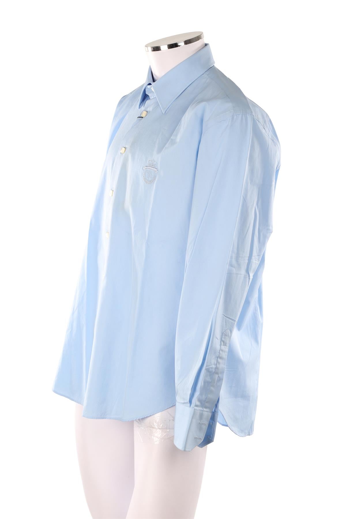 BILLIONAIRE BLUE MEN'S COTTON SHIRT XLARGE