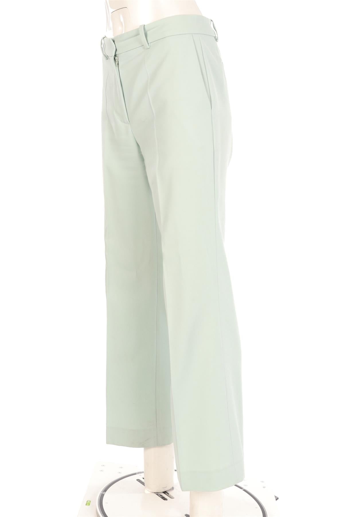 JOSEPH BLUE WOOL STRAIGHT LEG PANTS FR 38 UK 10