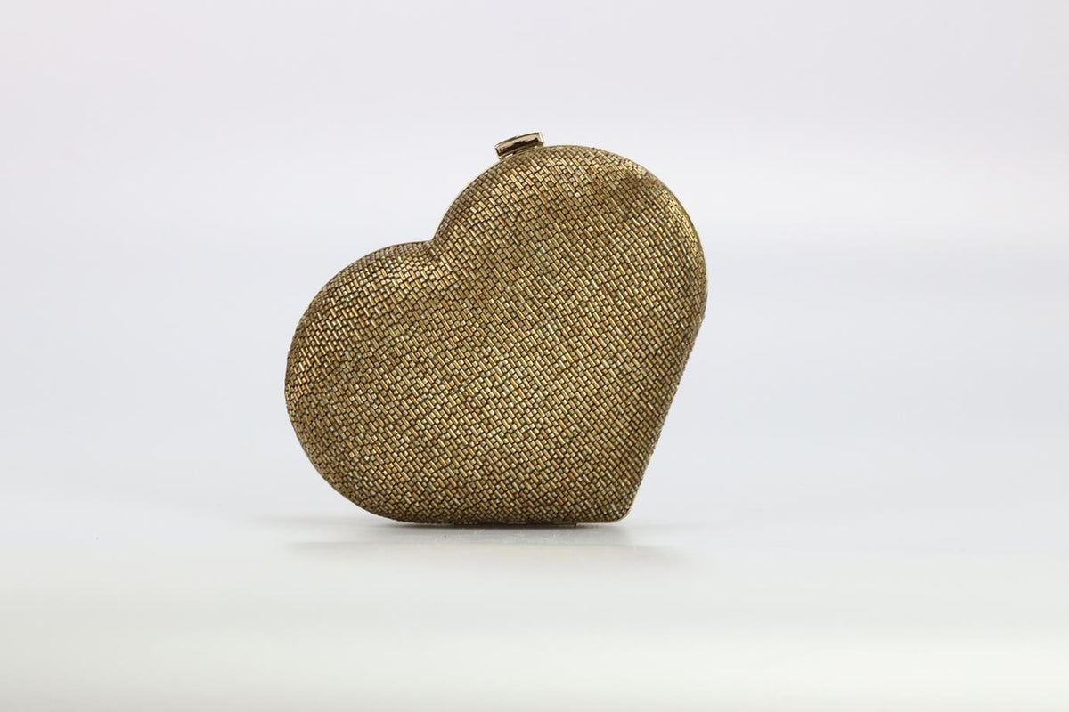 VALENTINO GARAVANI HEART BEADED LEATHER SHOULDER BAG