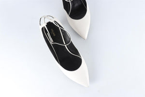 CELINE WHITE LEATHER PUMPS EU 38 UK 5 US 8