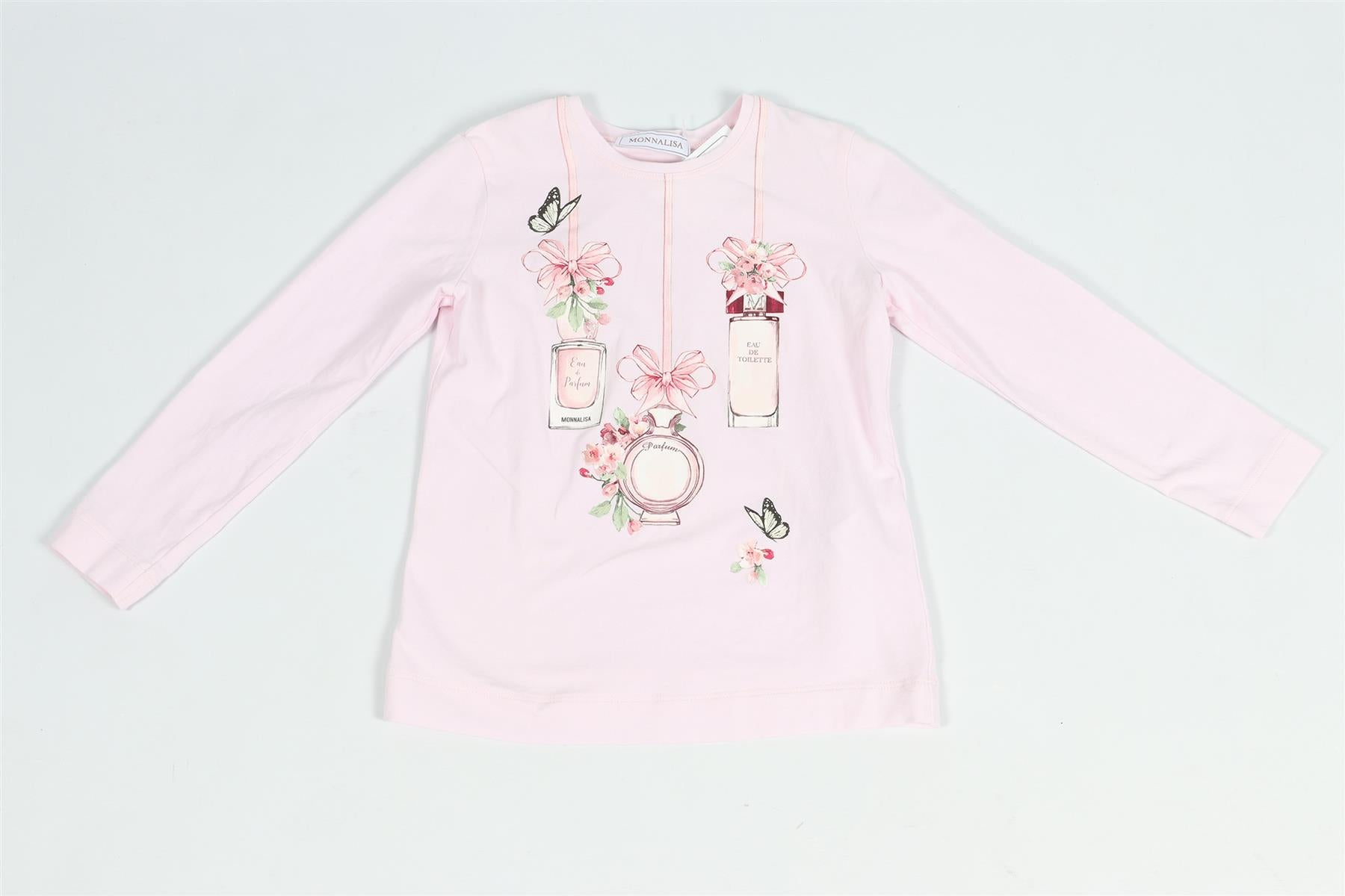 MONNALISA PINK AND WHITE KIDS GIRLS SET OF 3 COTTON TOPS 6 YEARS