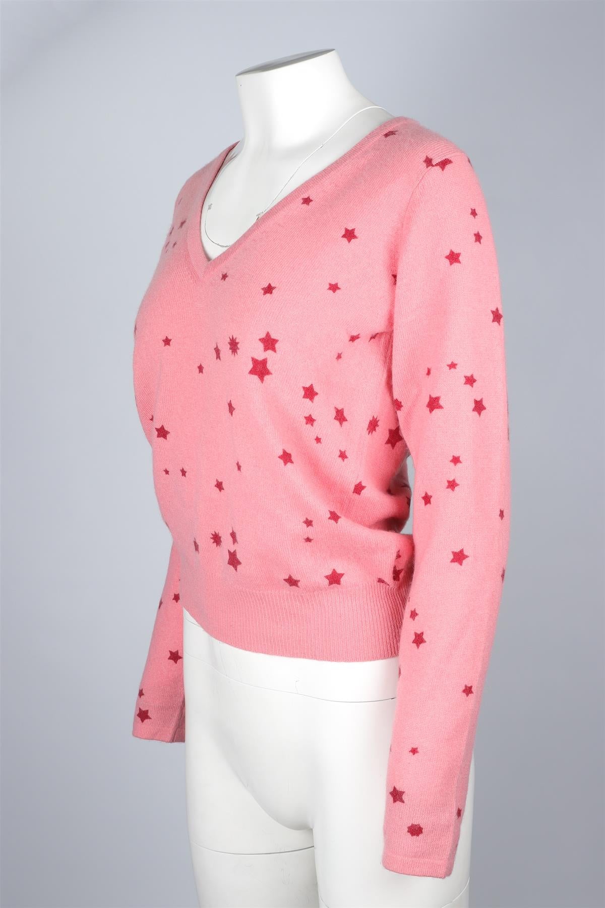 MATTHEW WILLIAMSON PINK CASHMERE SWEATER UK 10
