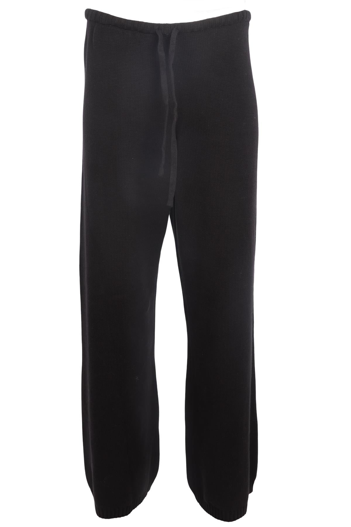 FRANKIES BIKINIS BLACK COTTON PANTS LARGE