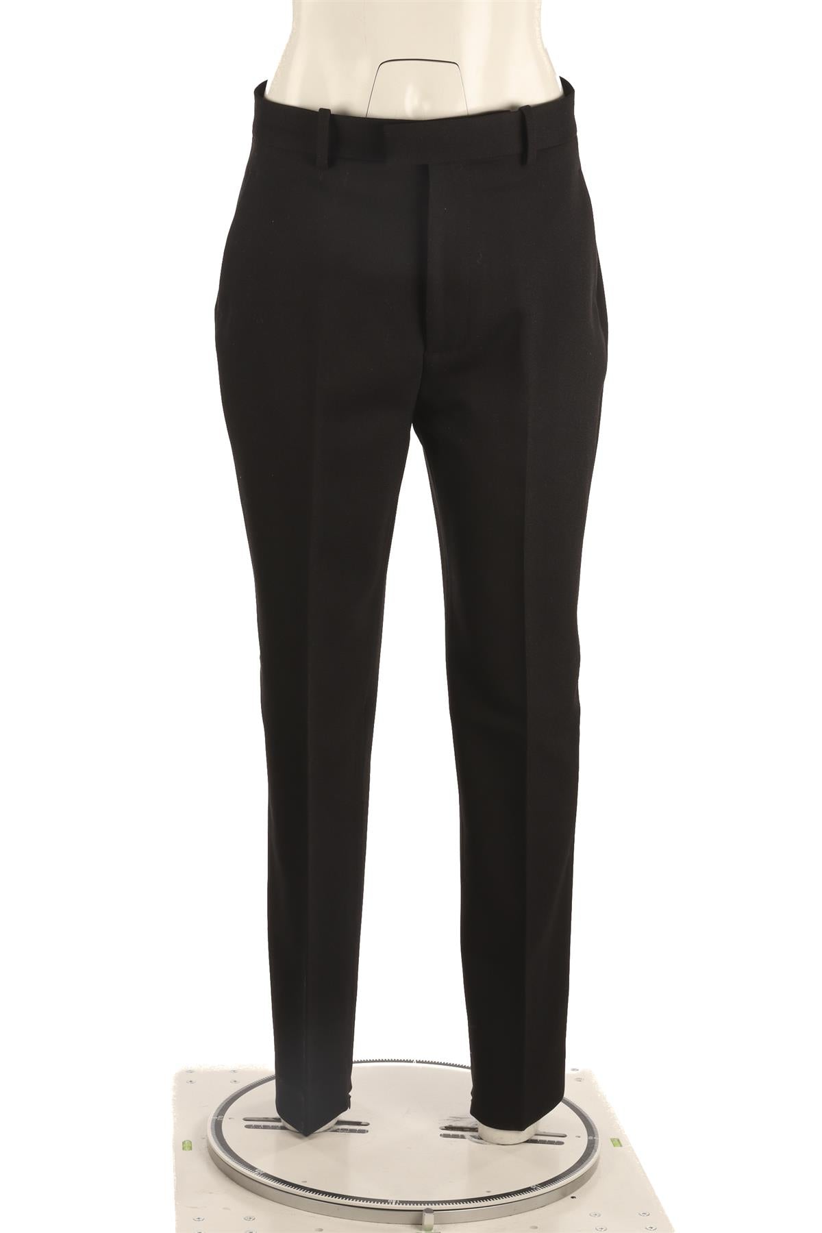 BOTTEGA VENETA BLACK WOOL TAPERED LEG PANTS IT 42 UK 10