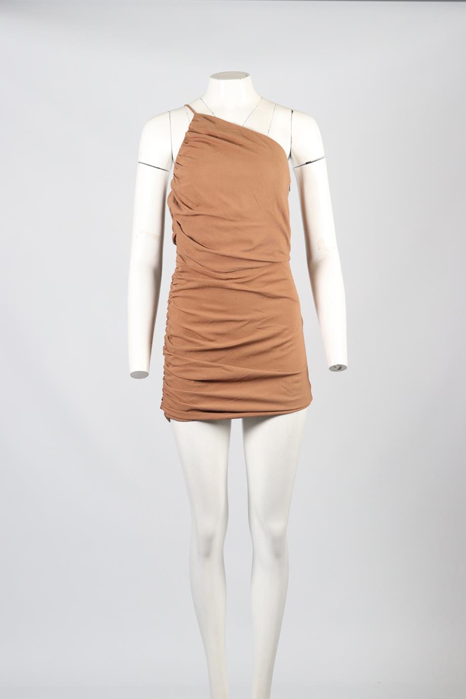 THE SEI ONE SHOULDER WOVEN MINI DRESS US 4 UK 8