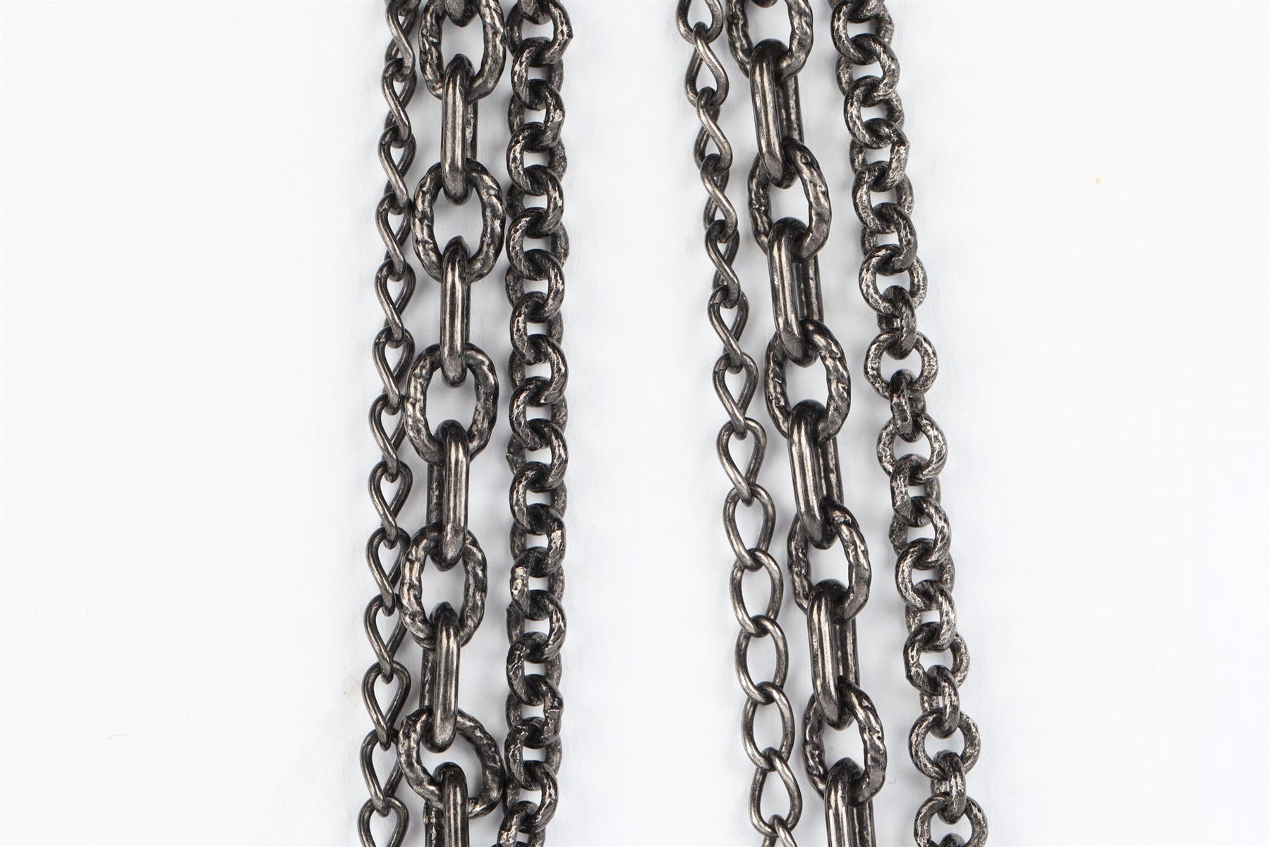 CHANEL GREY 2015 CC CHAIN NECKLACE