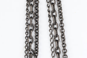 CHANEL GREY 2015 CC CHAIN NECKLACE