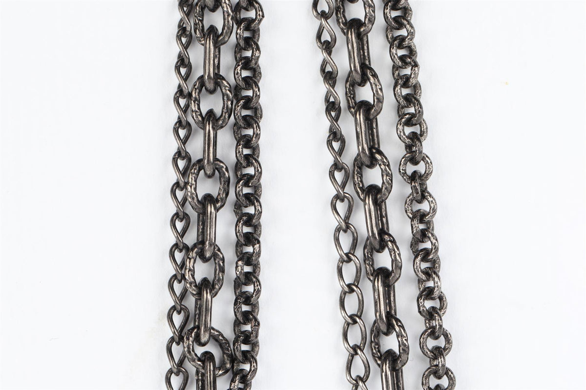 CHANEL GREY 2015 CC CHAIN NECKLACE