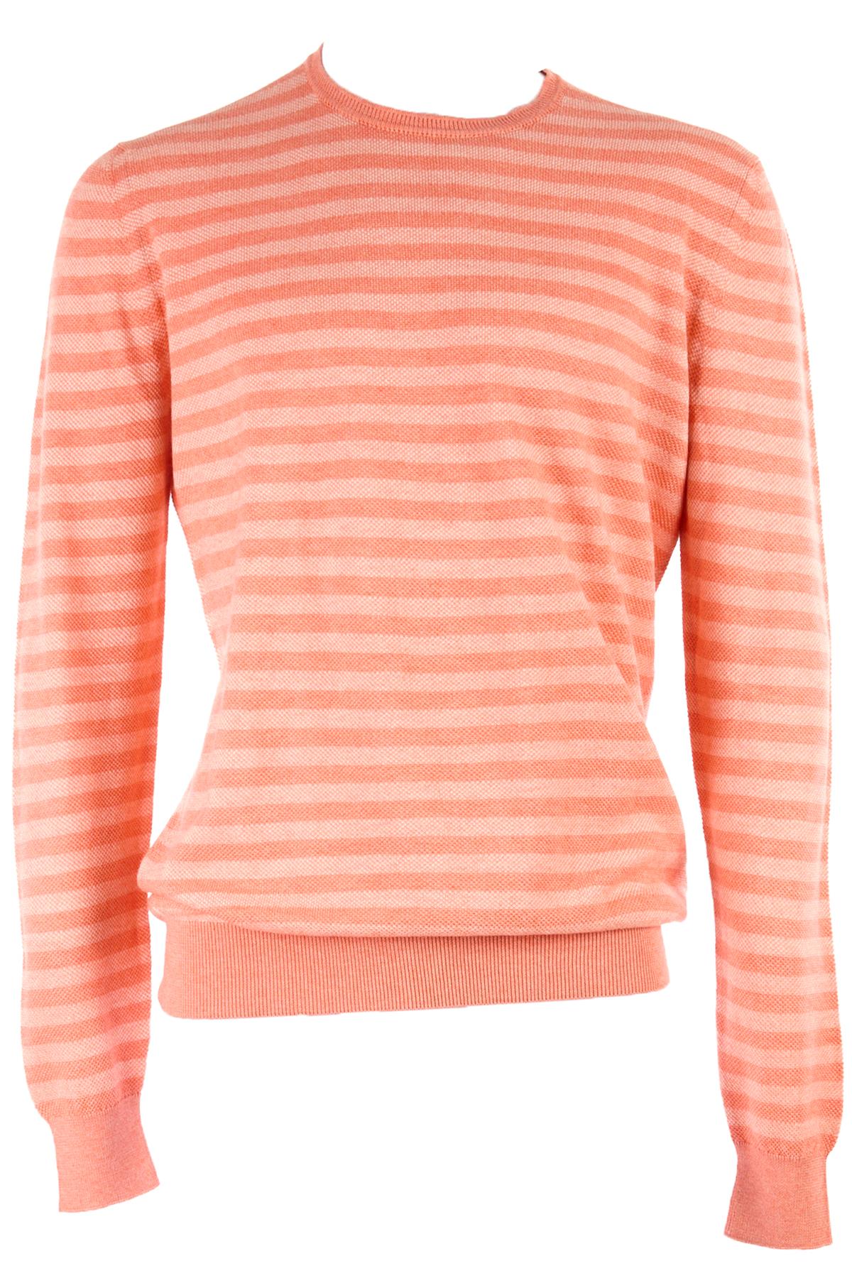 LORO PIANA ORANGE MEN'S COTTON SWEATER UK/US 40 FR 50 IT 50