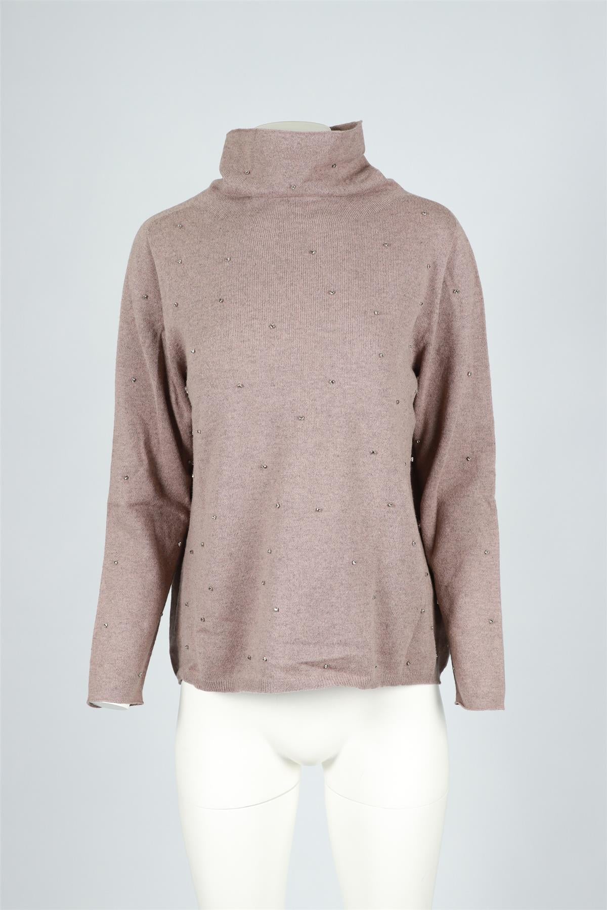 FABIANA FILIPPI BROWN WOOL BLEND SWEATER IT 46 UK 14