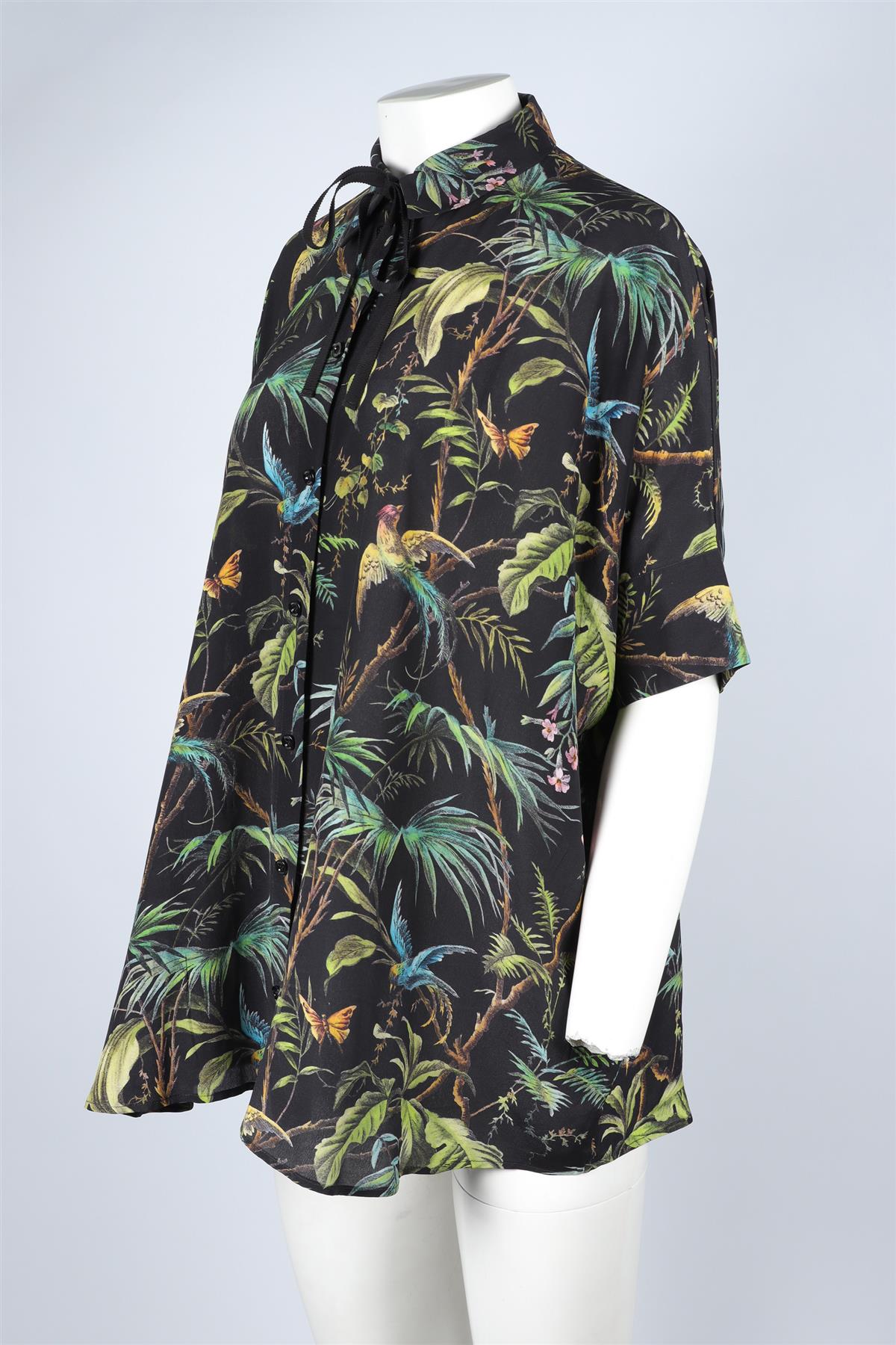 GUCCI BLACK SILK SHIRT IT 46 UK 14
