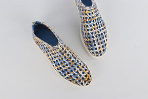 HERMÈS BLUE OXYGENE CLOTH SNEAKERS EU 38 UK 5 US 8