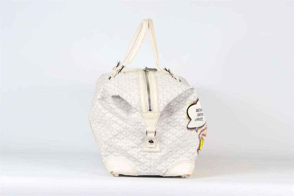 GOYARD + BOYARDE BOEING 55 GOYARDINE COATED CANVAS TOTE BAG