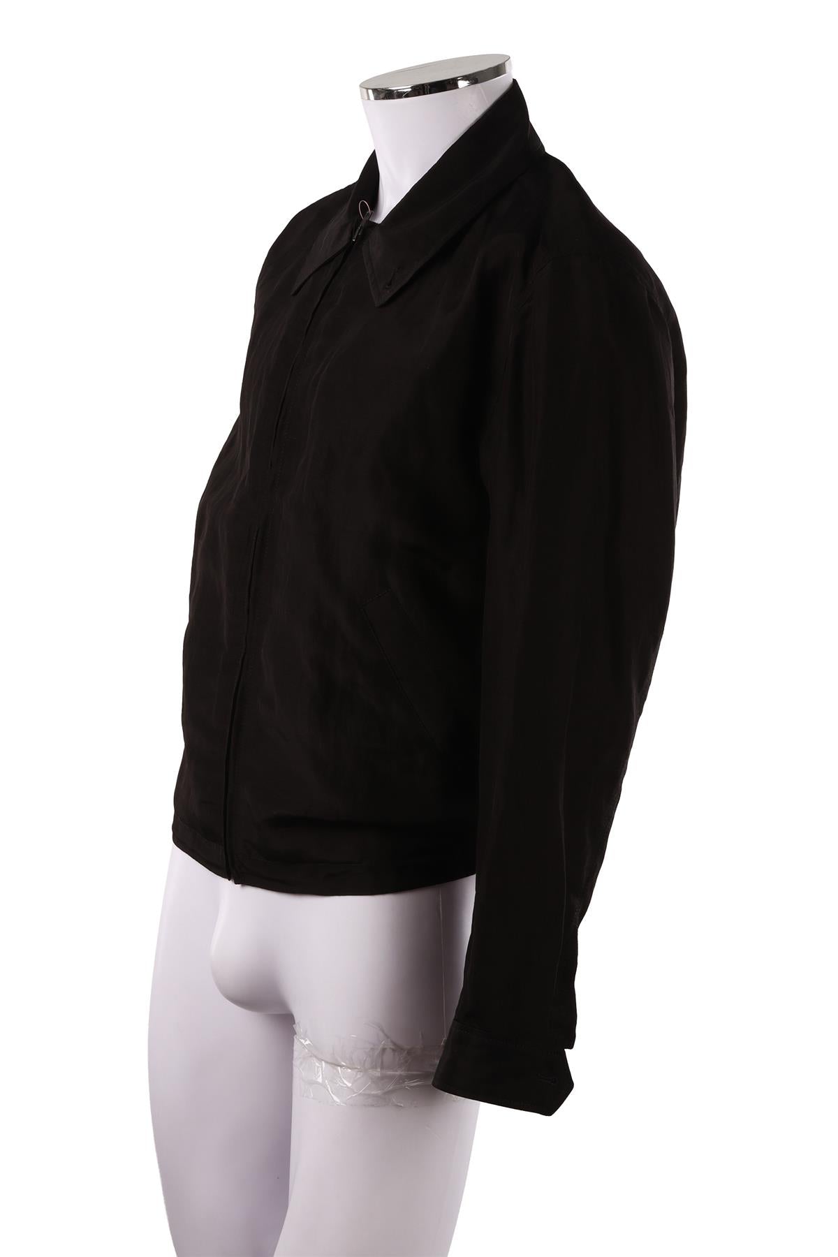 BLACK MEN'S LINEN JACKET