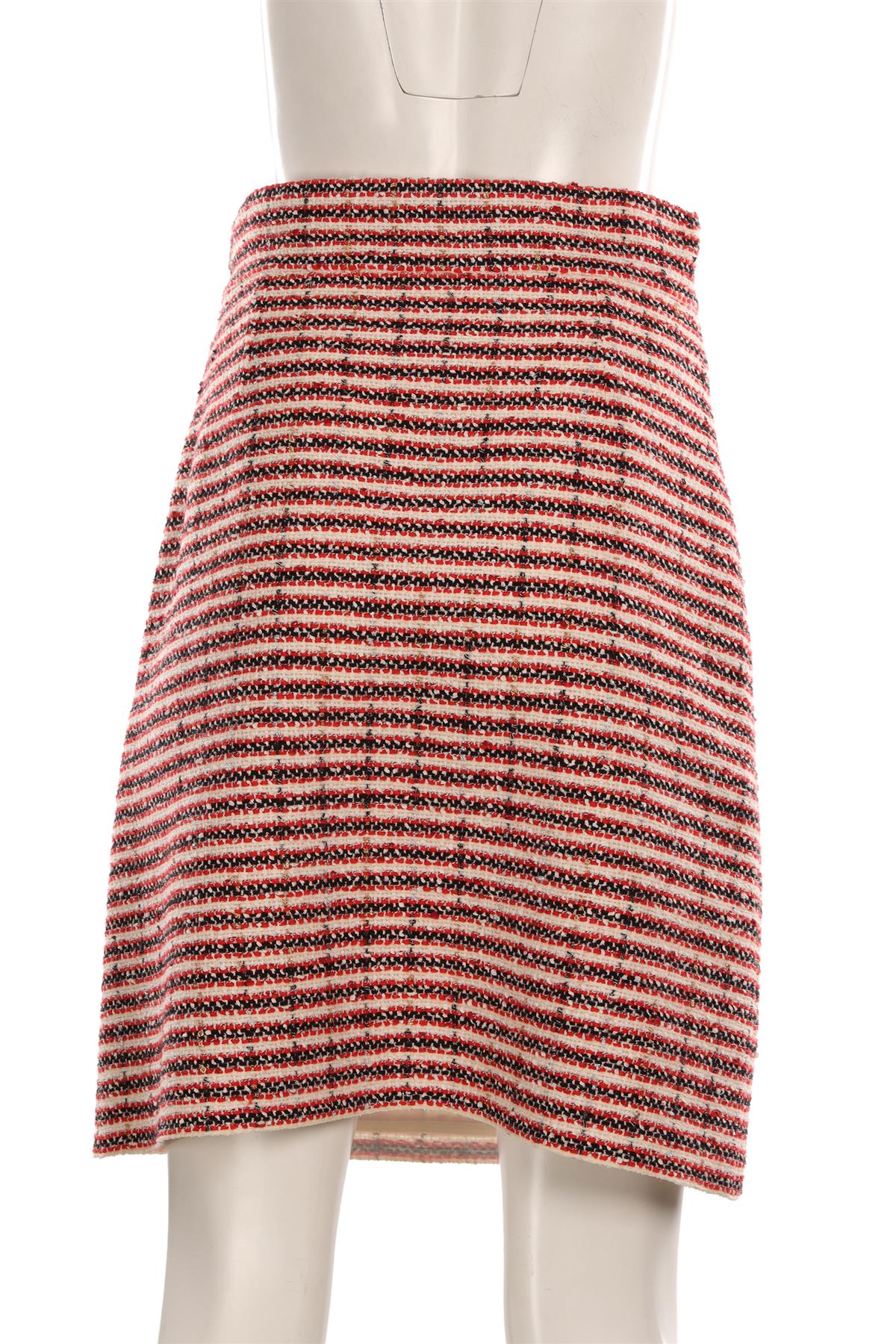 GUCCI RED COTTON MIDI SKIRT IT 40 UK 8