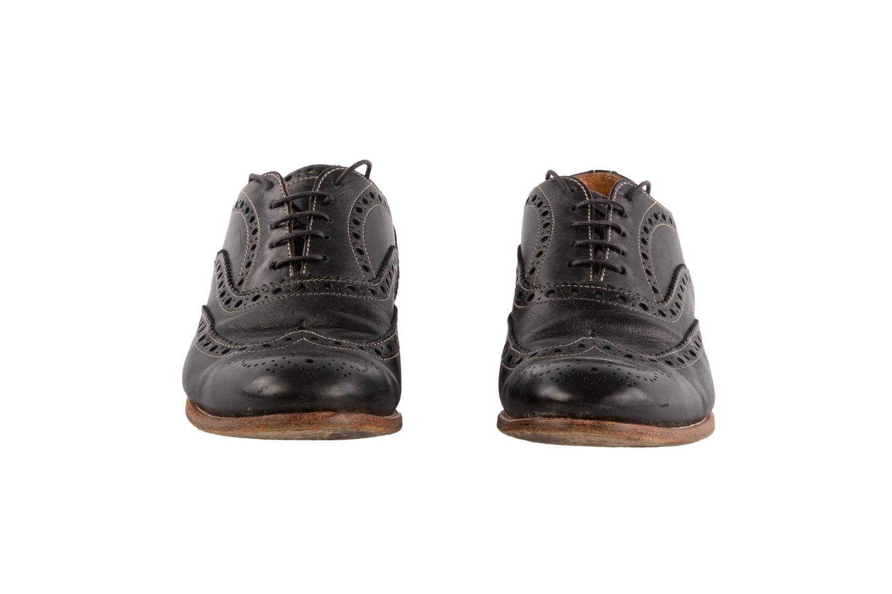CHURCH'S NAVY LEATHER BROGUES EU 38.5 UK 5.5 US 8.5