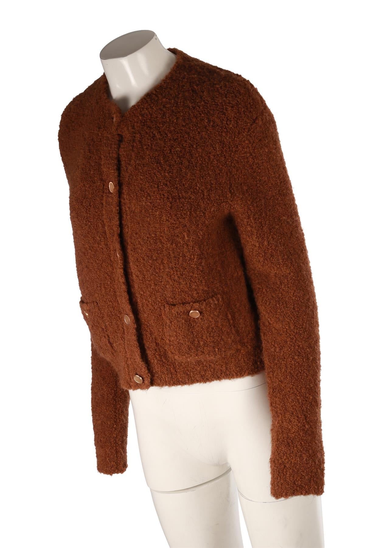 BROWN WOOL CARDIGAN
