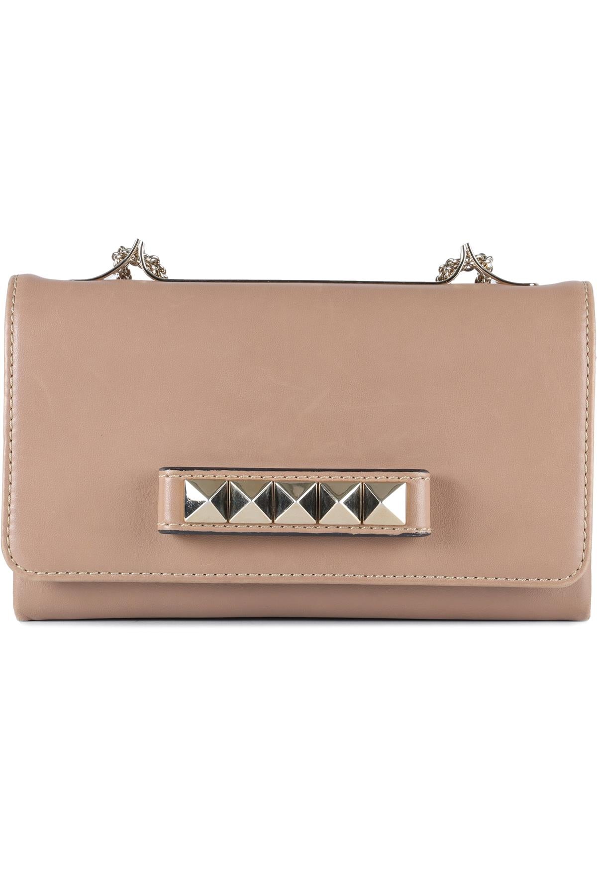 VALENTINO GARAVANI TAUPE VA VA VOOM LEATHER SHOULDER BAG
