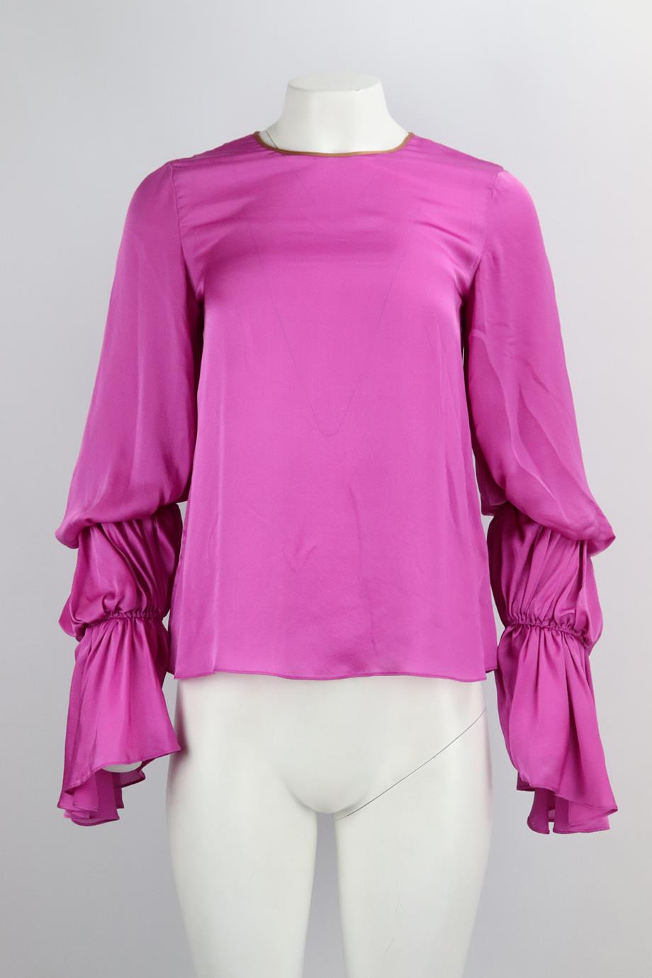 ROKSANDA GATHRED SILK BLOUSE UK 6
