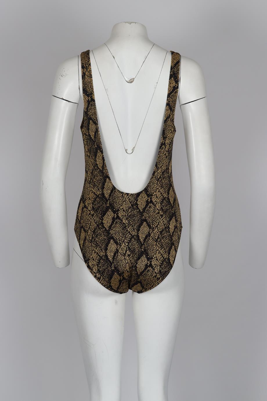SOLID AND STRIPED SNAKE PRINT SWIMSUIT XLARGE