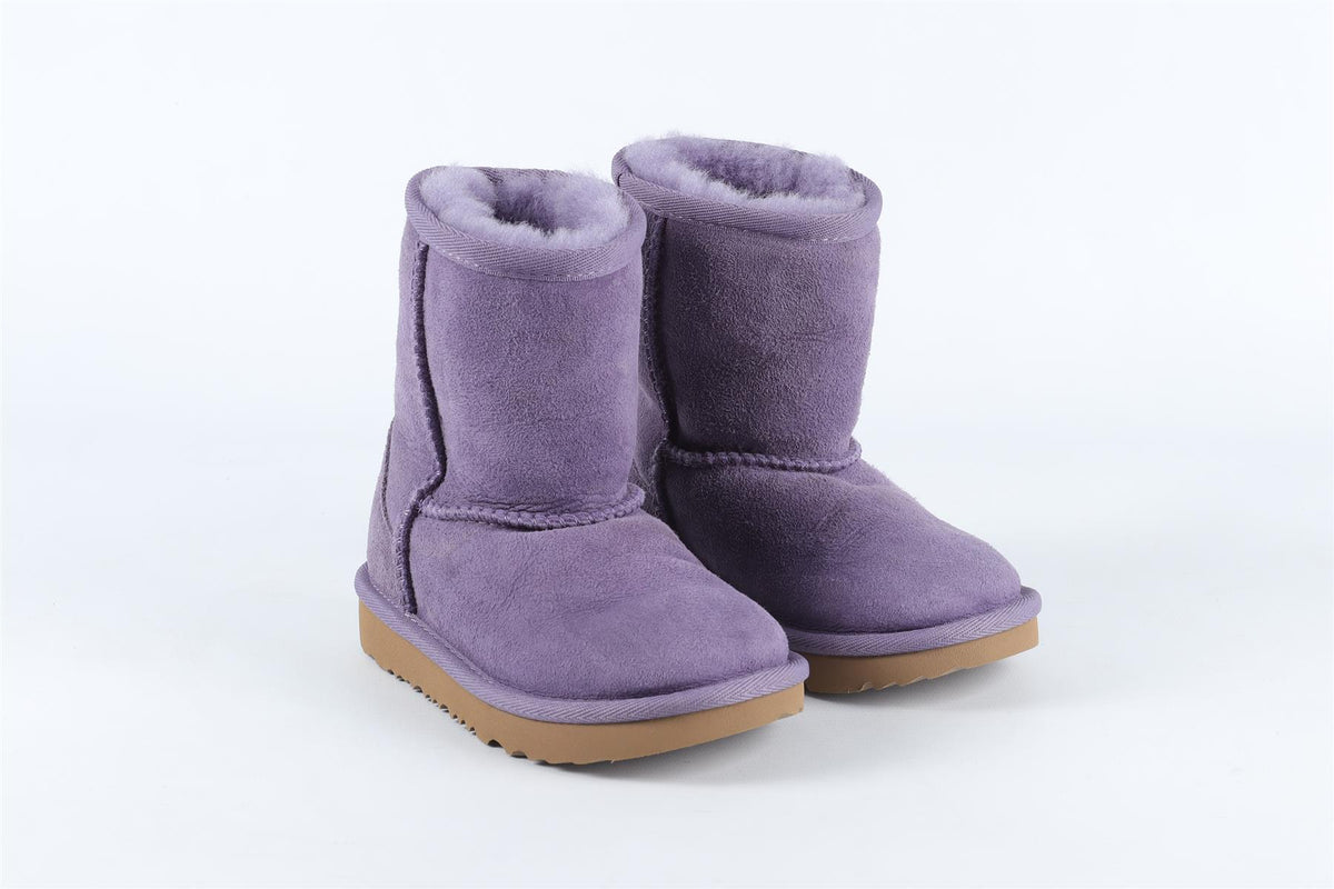 UGGS PURPLE GIRLS SUEDE ANKLE BOOTS