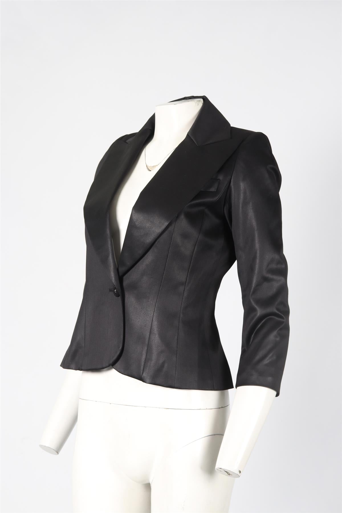 PACO RABANNE WOOL AND SILK BLEND BLAZER FR 38 UK 10
