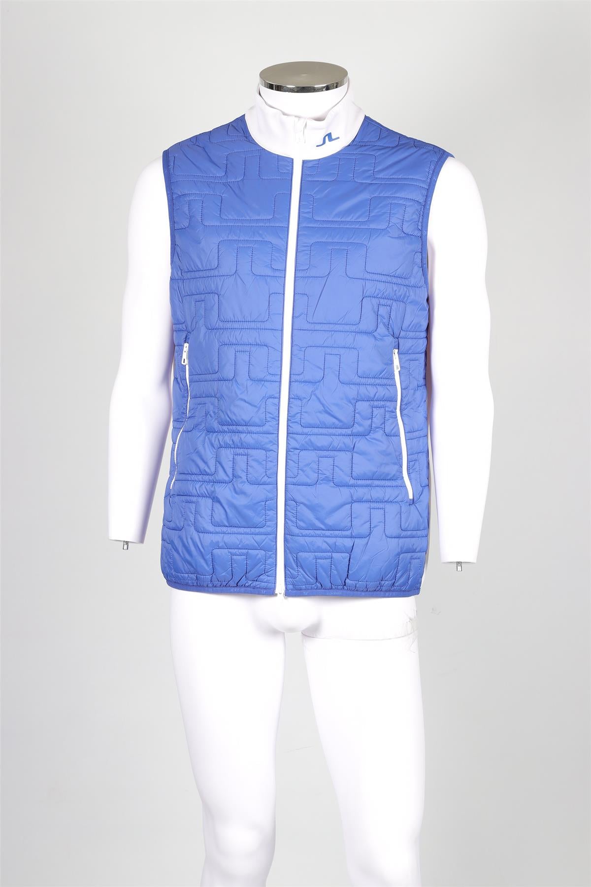 J LINDEBERG BLUE MEN'S SHELL VEST LARGE