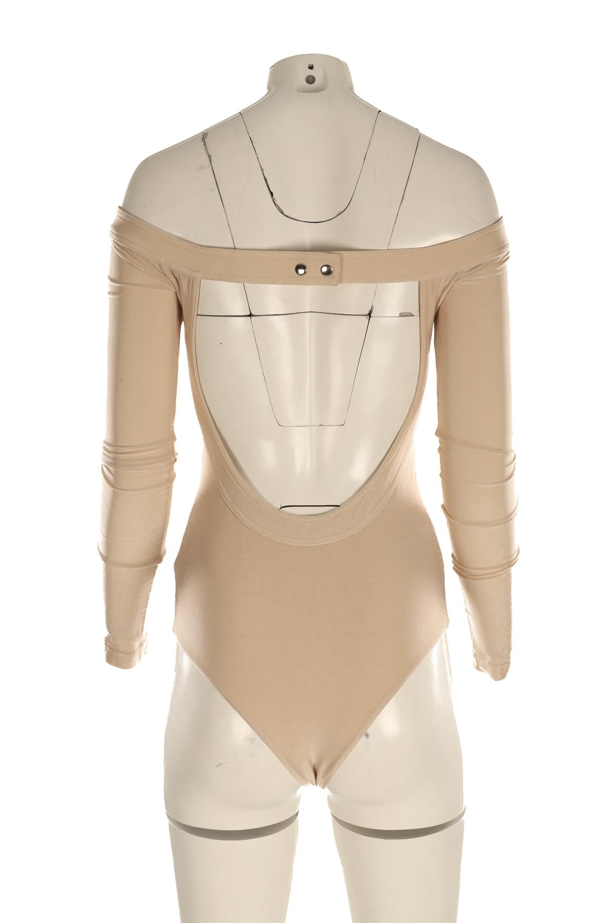 KHAITE BEIGE JERSEY BODYSUIT SMALL