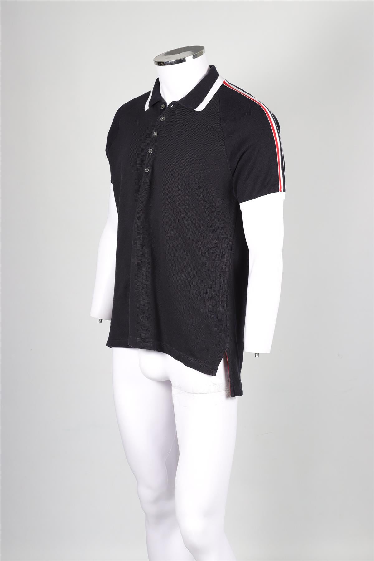 THOM BROWNE MEN'S NAVY COTTON POLO SHIRT UK/US CHEST 40