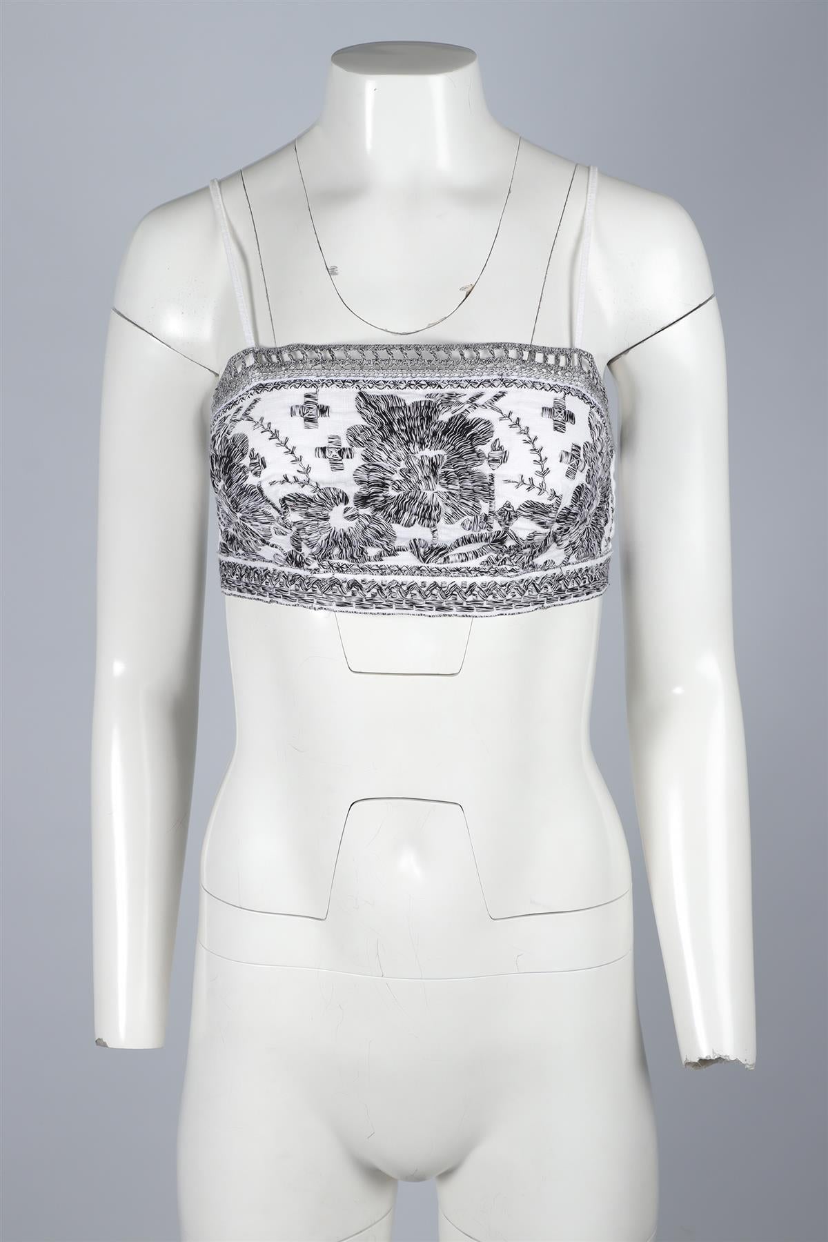 ERMANNO SCERVINO WHITE LINEN TOP IT 40 UK 8