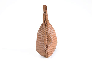 BOTTEGA VENETA BROWN HOBO MEDIUM LEATHER SHOULDER BAG