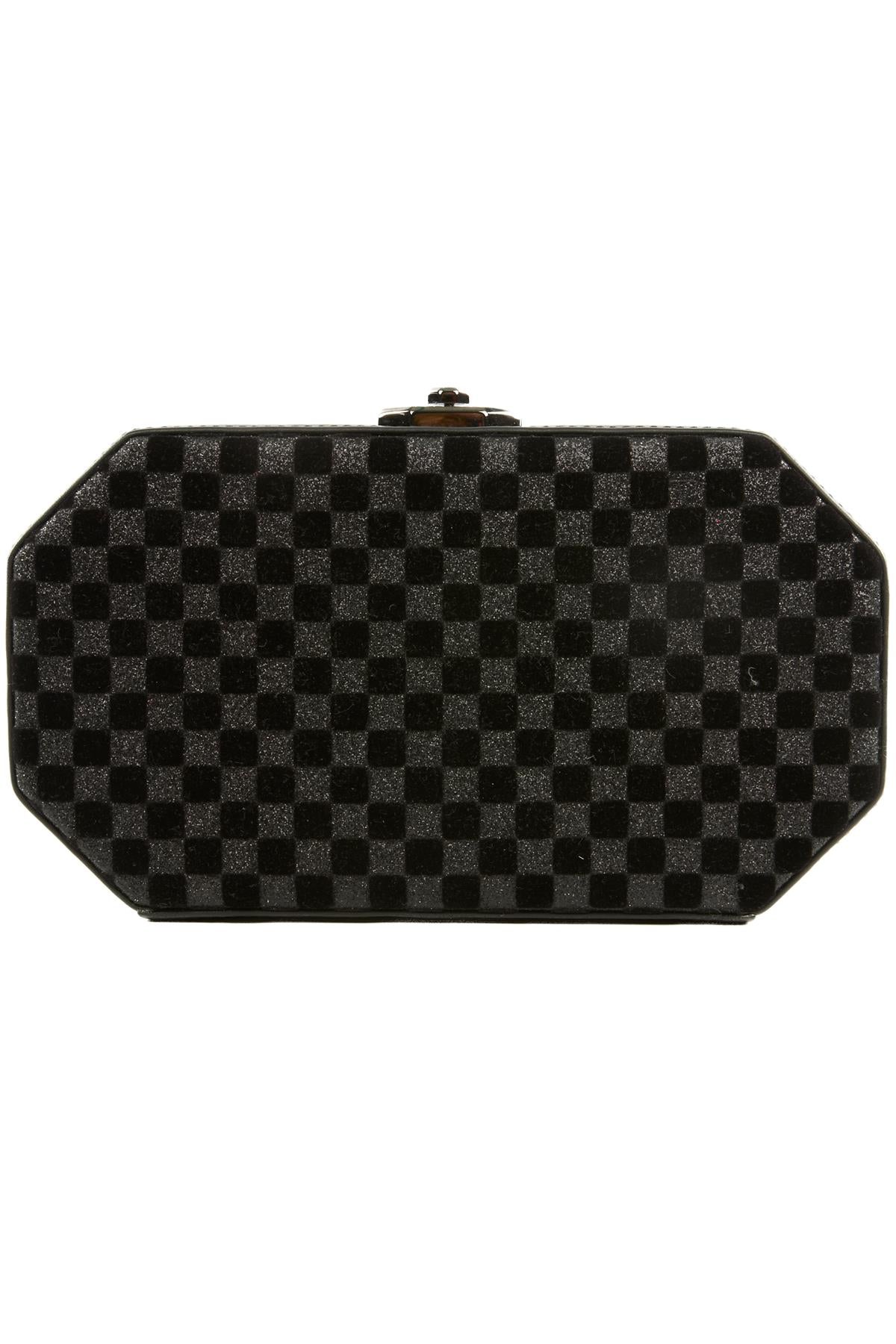 MISELA BLACK LEATHER CLUTCH