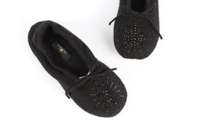 WILLIAM SHARP BLACK CASHMERE SLIPPERS