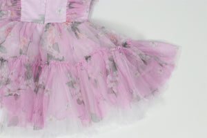 MONNALISA PINK KIDS GIRLS TULLE DRESS 4 YEARS